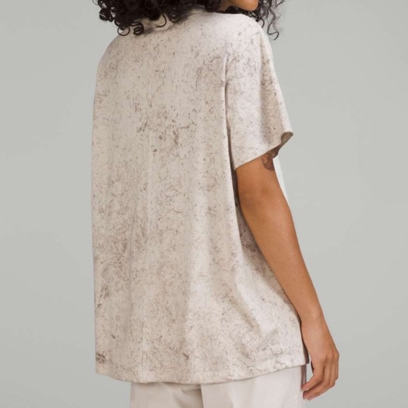 Lululemon All Yours Short Sleeve T-Shirt Cirrus Wash White Opal Raw Linen Rover - Picture 3 of 8